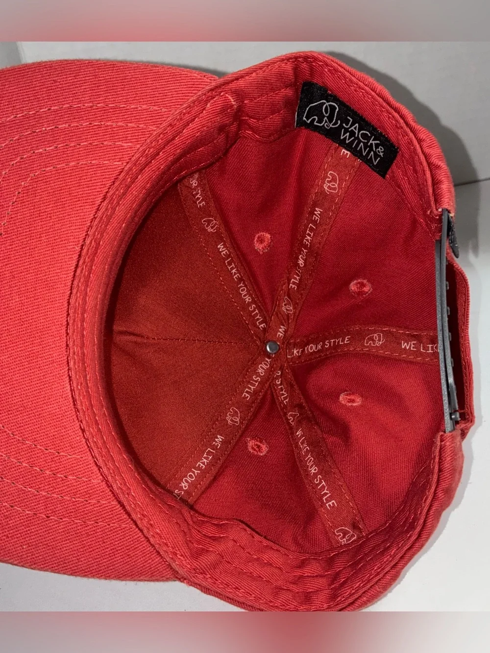 Kids Jack & Winn Red Snapback Hat Cap White Buffalo Logo